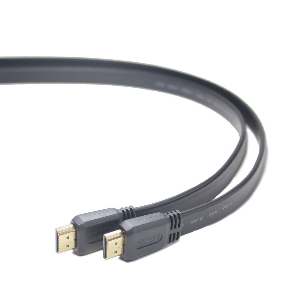 Obrázok Gembird HDMI - HDMI V2.0 male-male plochý kábel (pozlátené konektory) CU 3m (CC-HDMI4F-10)