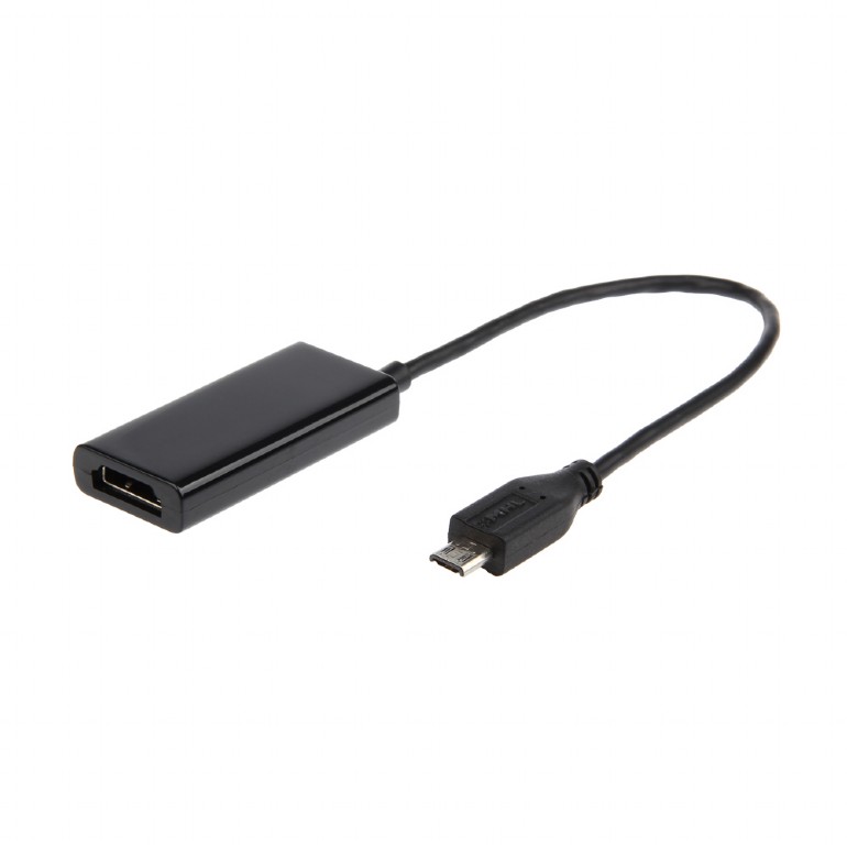 Obrázok Gembird adaptér MHL (M) - HDMI (F) + microUSB (BF, 11pin), 16cm A-MHL-003