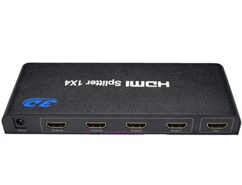 PremiumCord HDMI splitter 1-4 portů kovový s napájecím adaptérem, 3D, FULL HD