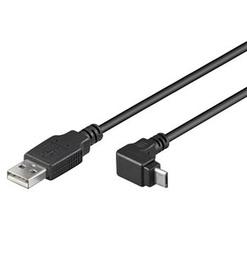 Obrázok PremiumCord Kabel micro USB 2.0, A-B, 90°, 1m ku2m1f-90