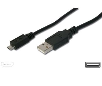 Obrázok PremiumCord USB 2.0 prepojovací A-B micro 3 m čierny (ku2m3f)