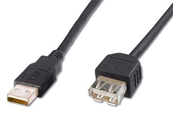 Obrázok PremiumCord USB 2.0 predlžovací 1 m čierny (kupaa1bk)