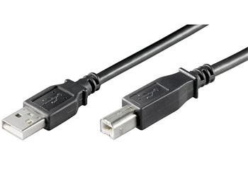 PremiumCord Kabel USB 2.0, A-B, 3m, černý