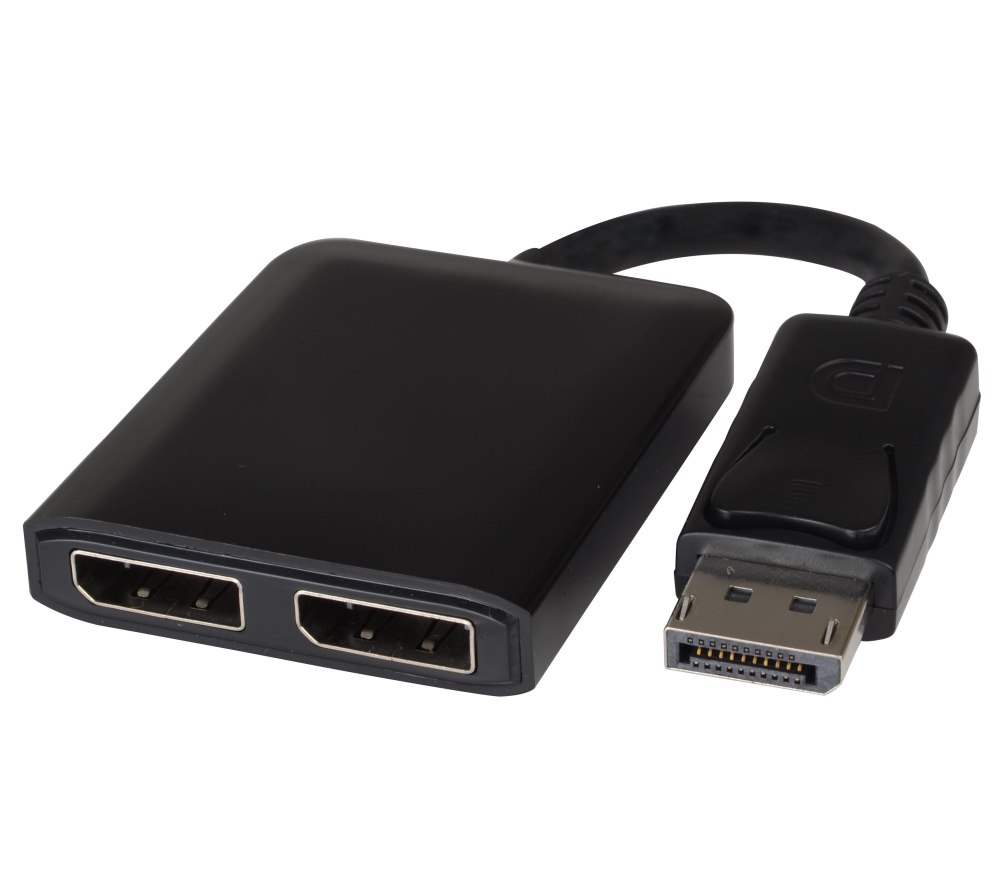 PremiumCord  adaptér DisplayPort  -  2x DisplayPort, rozšíření + zrcadlení obrazu, 4K*2K@30Hz