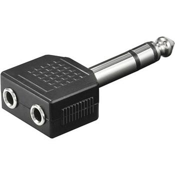 Obrázok PremiumCord Adaptér stereojack 6.3- 2x 3.5 M/F kjr-03