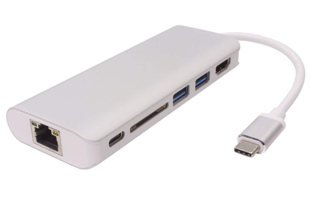 Obrázok PremiumCord USB 3.1 na HDMI + RJ45 + 2xUSB3.0 +SD card + PD charge (ku31dock05)