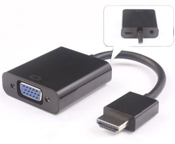 Předvodník HDMI na VGA se zvukem 3,5mm jack- černý