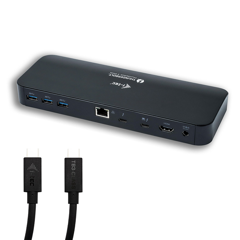 Obrázok I-TEC Thunderbolt 3 Dual 4K dokovací stanice + USB-C na DP adaptér s kabelem 1,5 m, Power Delivery 8 (TB3HDMIPLUSX)