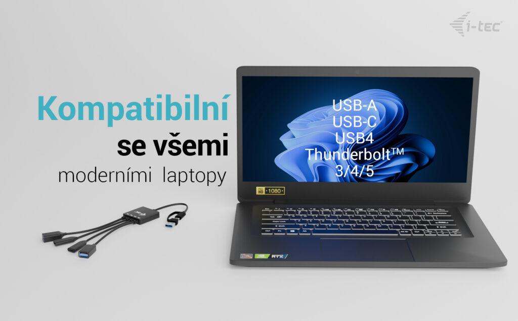 i-tec CACBLHUB2A2C USB-C/USB-A Cable HUB 4 port (2x USB-C, 2x USB-A)