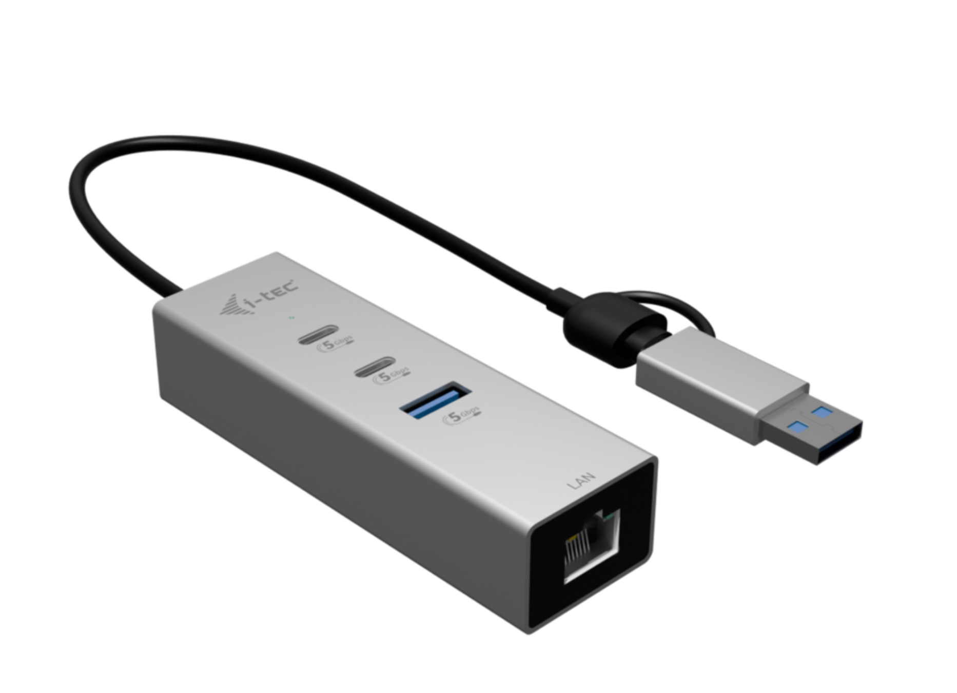 i-tec USB-C/USB-A Metal HUB 3 (2x USB-C, 1x USB-A) Port + 2.5GLAN