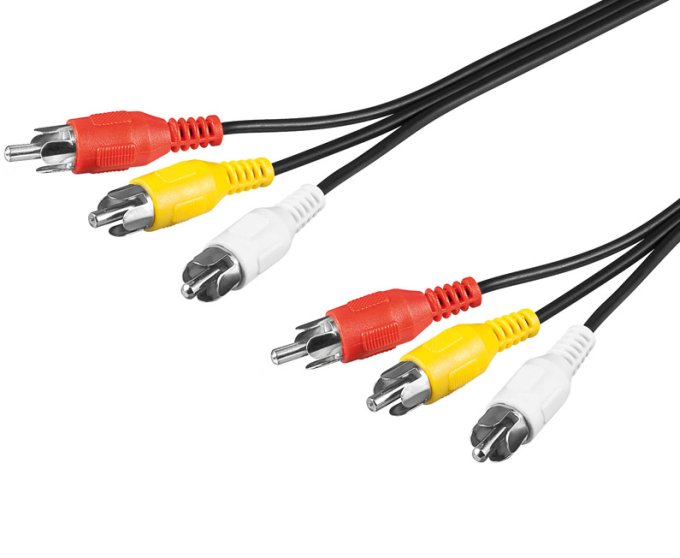 Obrázok PremiumCord Kabel 3x CINCH-3x CINCH M/M 3m kjackcmm3-3