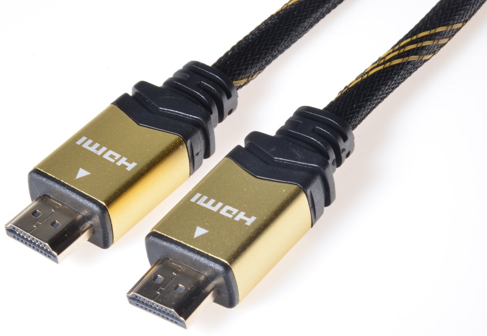 PremiumCord GOLD HDMI High Speed + Ethernet kabel, zlacené konektory, 10m