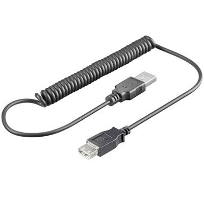 Obrázok PremiumCord USB 2.0 kabel prodlužovací kroucený, A-A, 50cm až 150cm