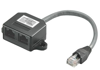 Obrázok PremiumCord Modulární RJ45 distributor 2 porty paralelní zapojení