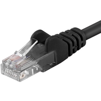 Obrázok PremiumCord Patch kabel UTP RJ45-RJ45 level 5e 0.25m černá sputp002C