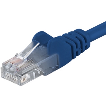 PremiumCord Patch kabel UTP RJ45-RJ45 level 5e 0.5m modrá