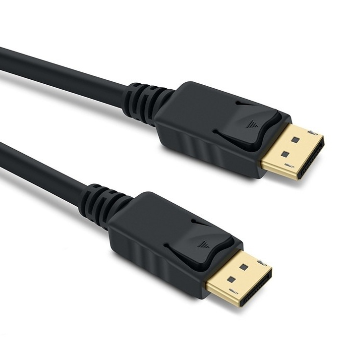 PremiumCord DisplayPort 1.4 přípojný kabel M/M, zlacené konektory, 2m