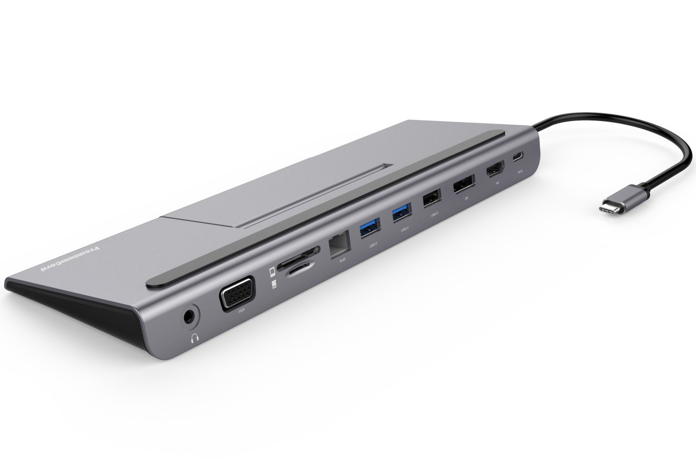 Obrázok PremiumCord USB-C MST dock se stojanem na telefon ku31dock13