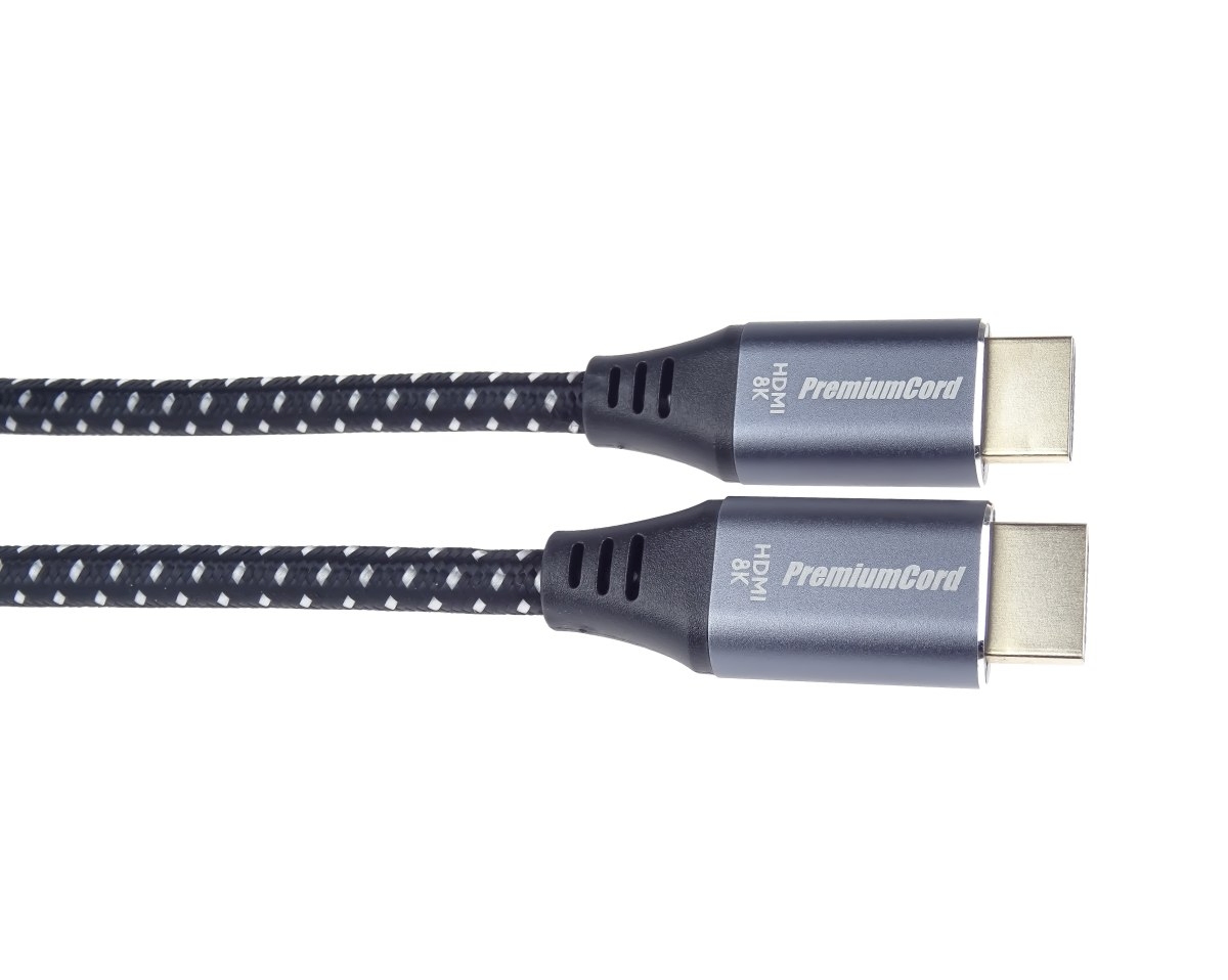 PremiumCord ULTRA HDMI 2.1 High Speed ??+ Ethernet kábel 8K @ 60Hz, pozlátené 0,5 m / kphdm21s05