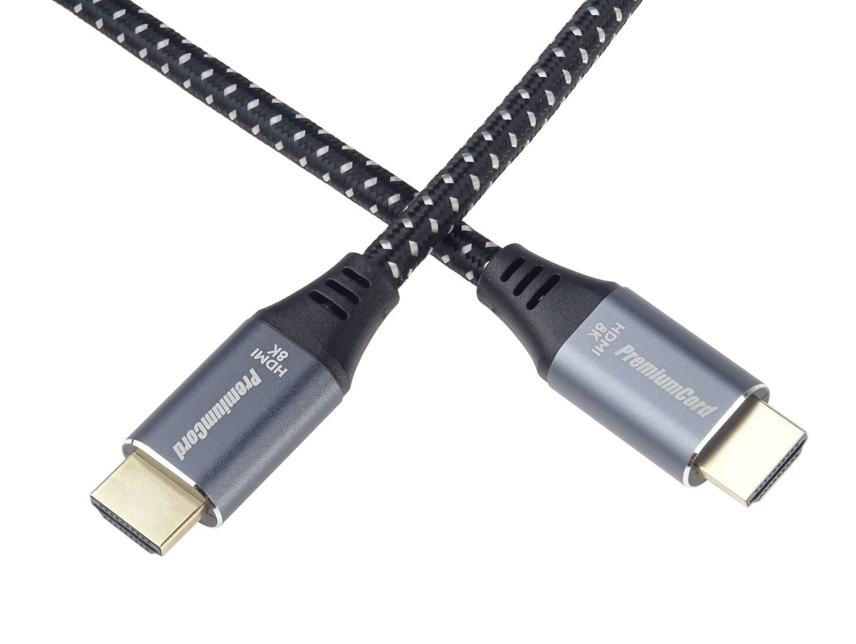PremiumCord ULTRA HDMI 2.1 High Speed ??+ Ethernet kábel 8K @ 60Hz, pozlátené 0,5 m / kphdm21s05
