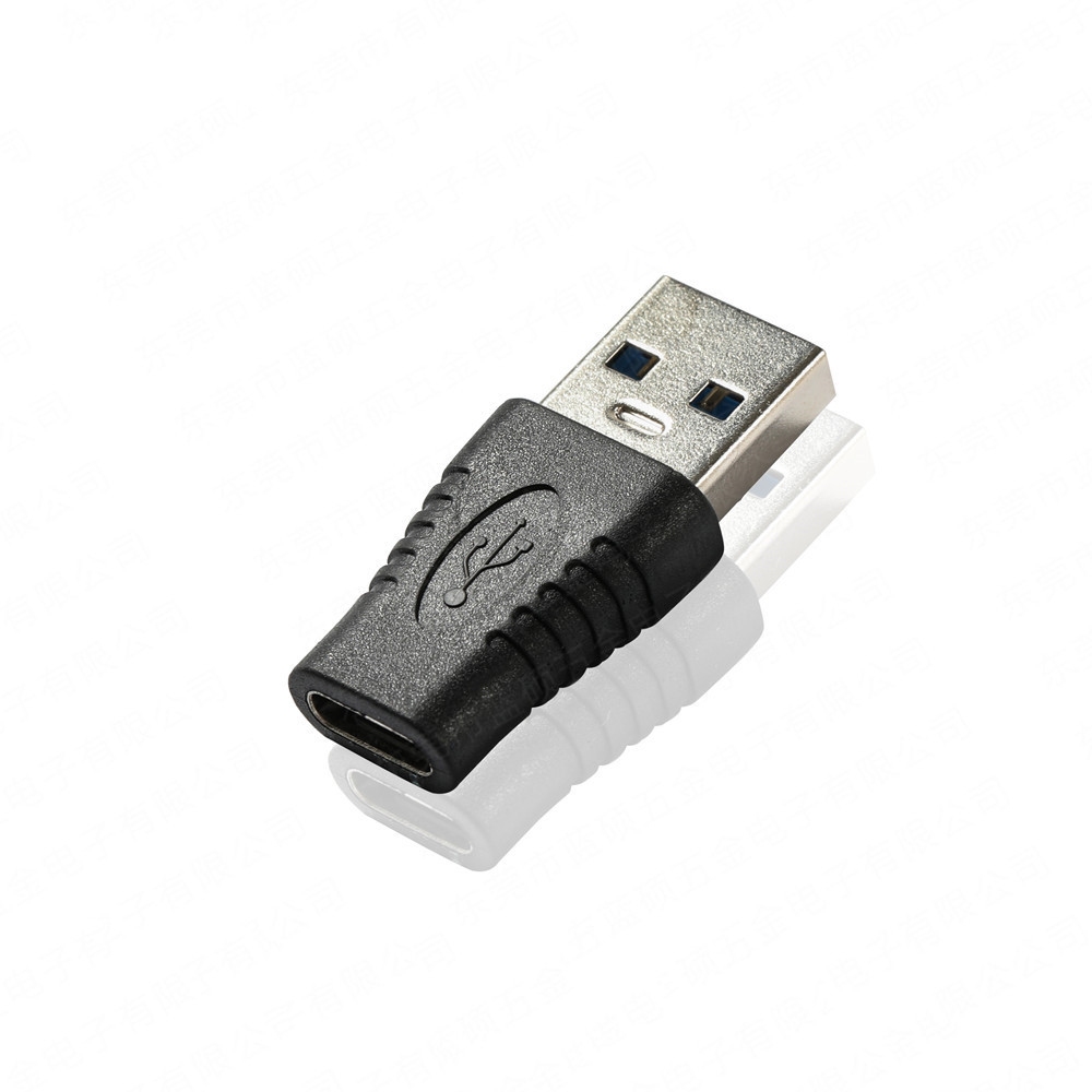 PremiumCord Adaptér USB 3.0 A male - USB-C female, černý zastříknutý adaptér / kur31-21