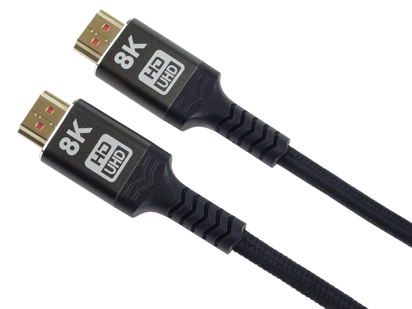 PremiumCord ULTRA HDMI 2.1 High Speed + Ethernet kabel 8K@60Hz,zlacené 1m / kphdm21b1