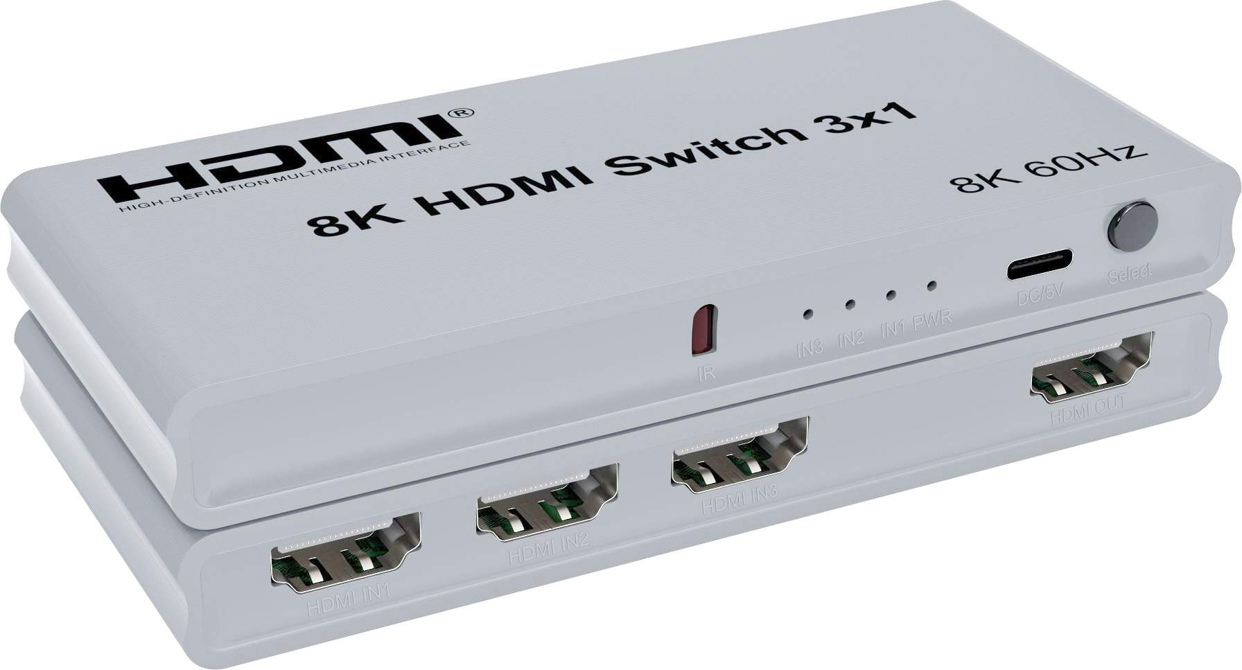 PremiumCord HDMI switch 3:1 s dálkovým ovladačem