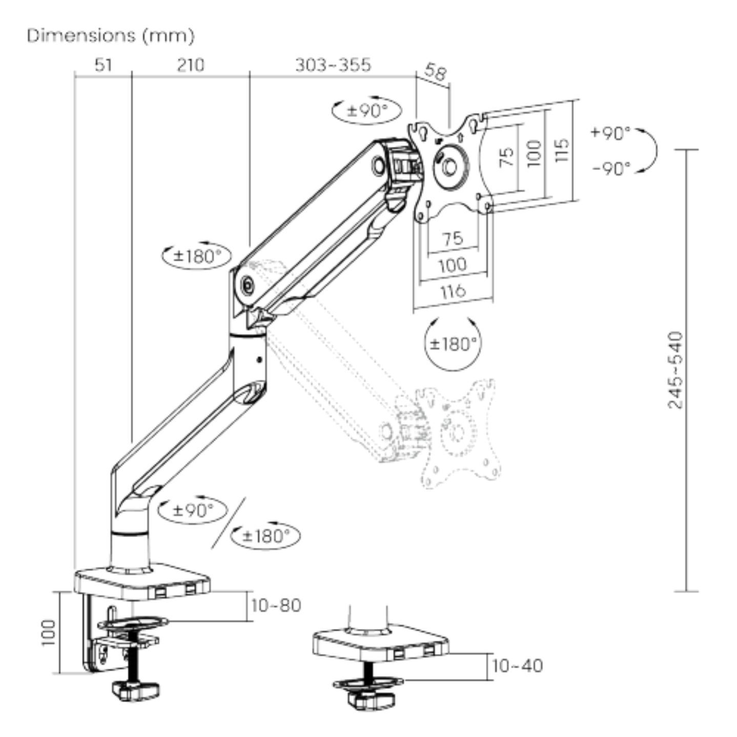Brateck LDT60-C012