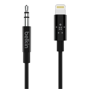 Obrázok Belkin Lightning to 3.5mm 0.9m - černý (AV10172bt03-BLK)