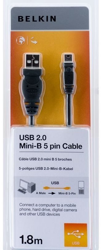 BELKIN USB 2.0 A - Mini B Cable 1.8m