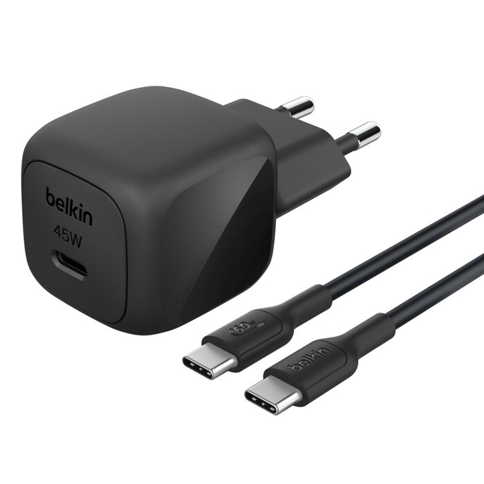 BELKIN 45W USB PD nabíjecí adaptér černý + 1m USB-C kabel