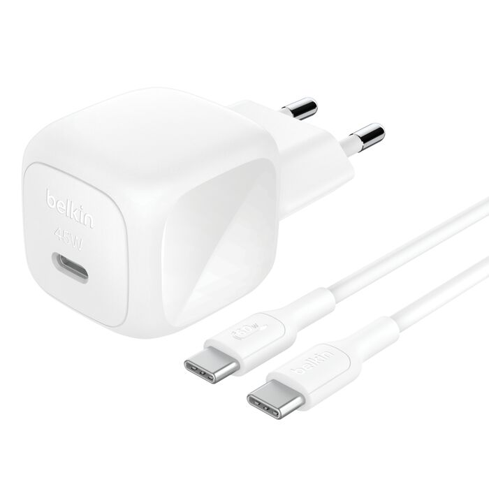 BELKIN 45W USB PD nabíjecí adaptér bílý + 1m USB-C kabel
