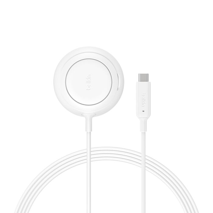 BELKIN ULTRACHARGE Qi2 25W podložka se stojanem bez adaptéru bílá