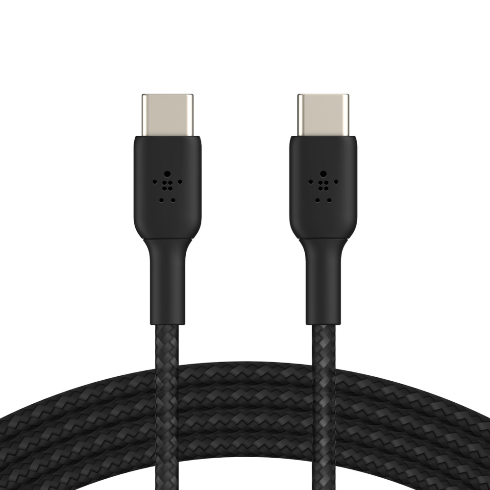 BELKIN kabel oplétaný USB-C - USB-C, 1m, černý