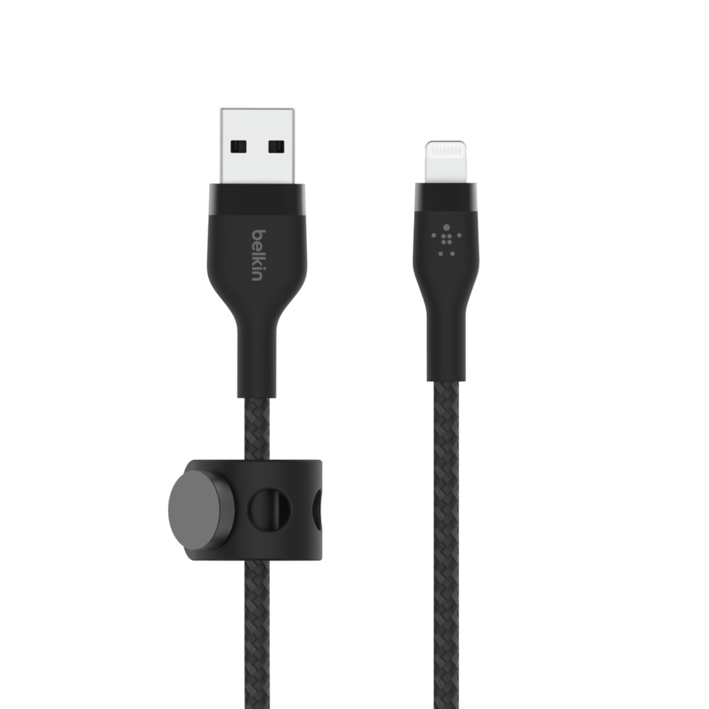 Belkin kabel USB-A s konektorem LTG,1M černý pletený