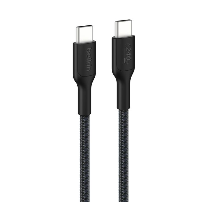 BELKIN kabel USB-C 240W oplétaný 2m černý