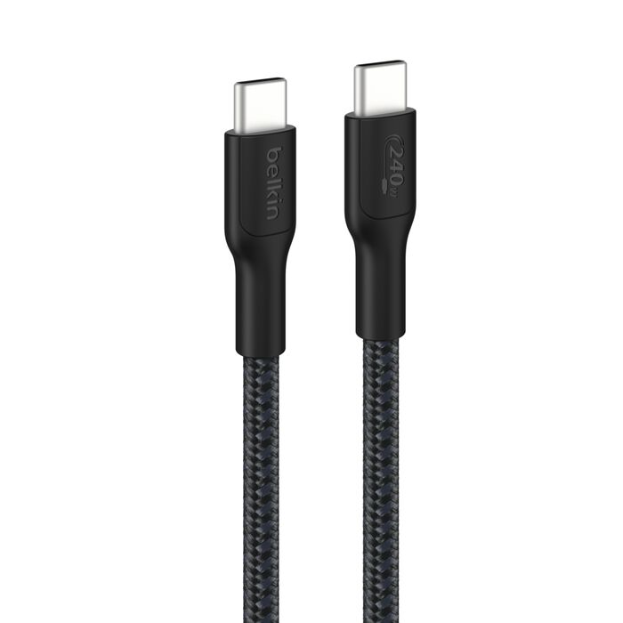 BELKIN kabel USB-C 240W oplétaný 3m černý