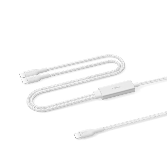 BELKIN BOOSTCHARGE PRO kabel 140W dual USB-C 1,5m bílý