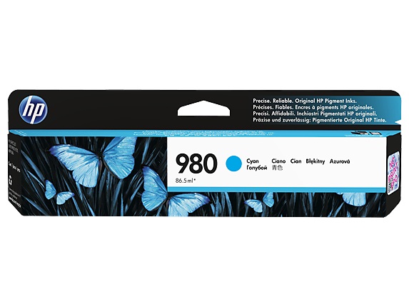 HP 980 azurová inkoustová kazeta, D8J07A