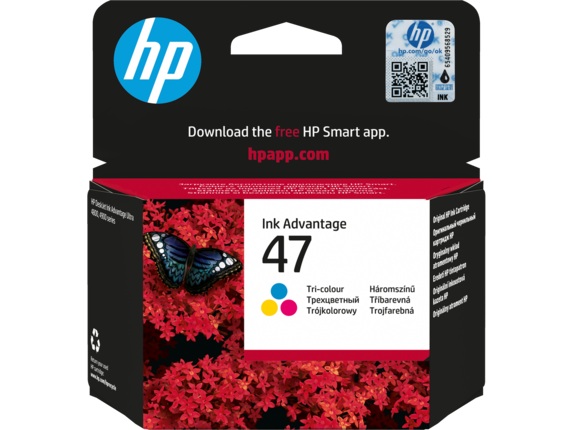 HP 47 inkoustová kazeta tříbarevná, 6ZD61AE