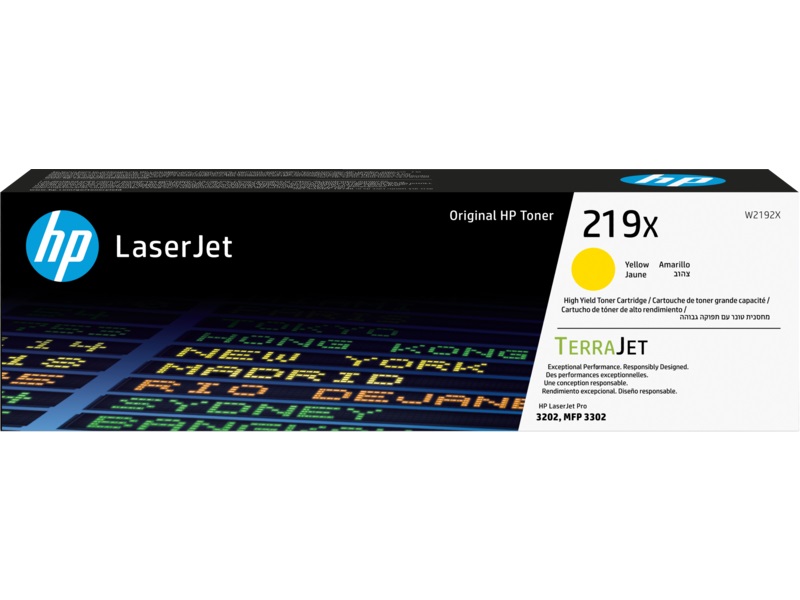 HP 219X, Žlutá originální tonerová kazeta, W2192X