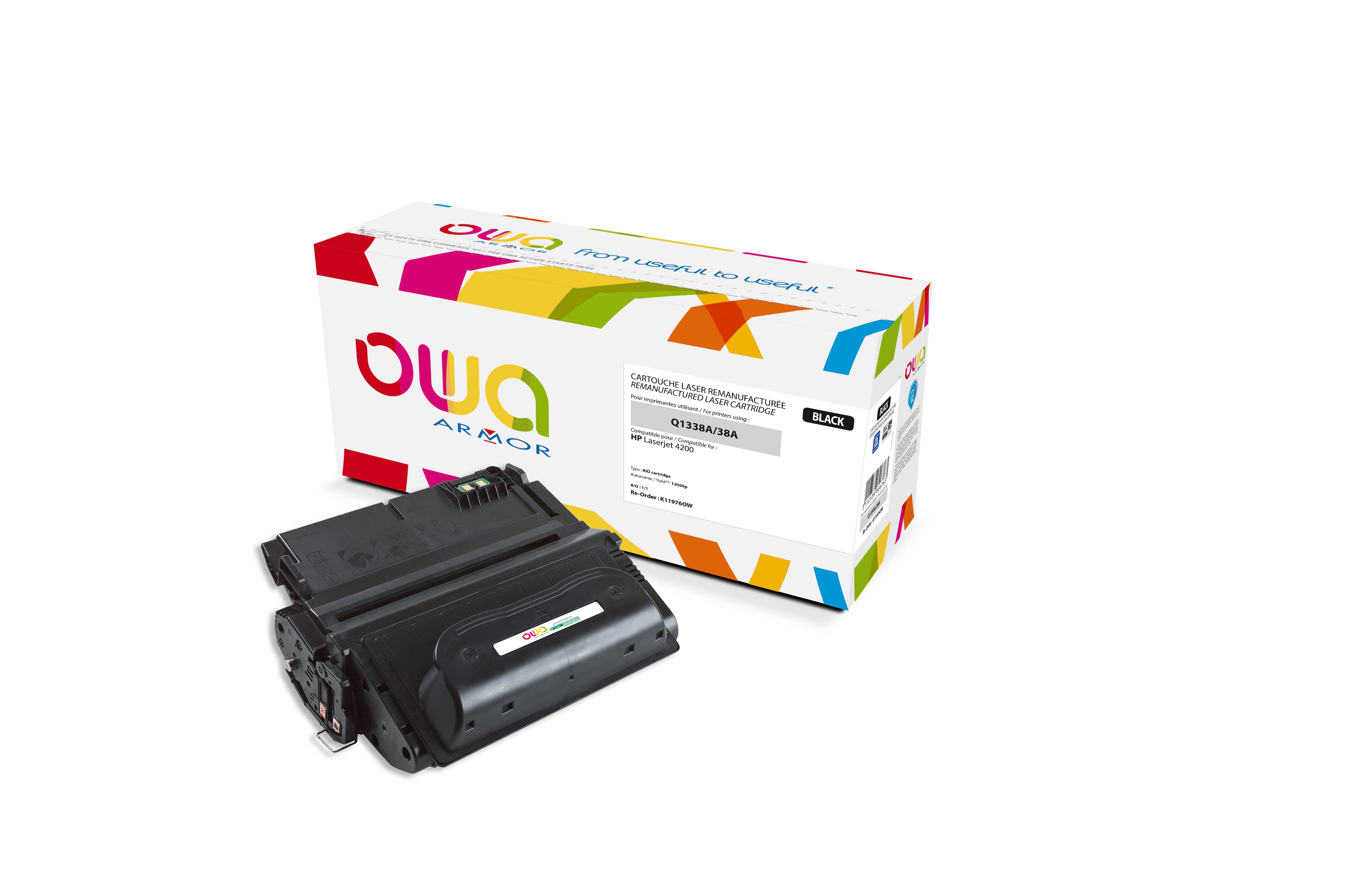 OWA Armor toner kompatibilní s HP LJ 4200, Q1338A, 12000st, černá/black