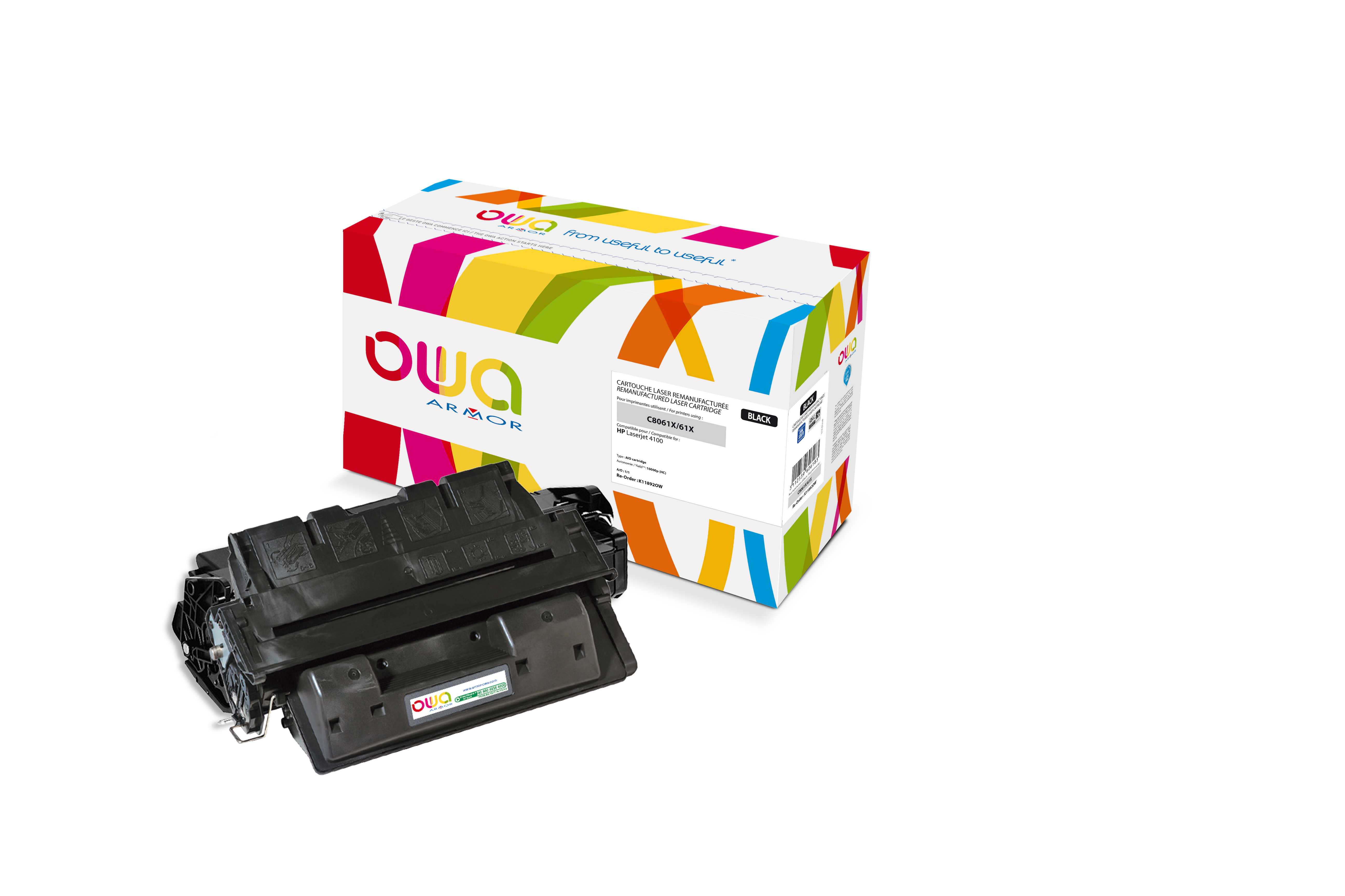 OWA Armor toner kompatibilní s HP  LJ 4100, C8061X, 10000st, černá/black