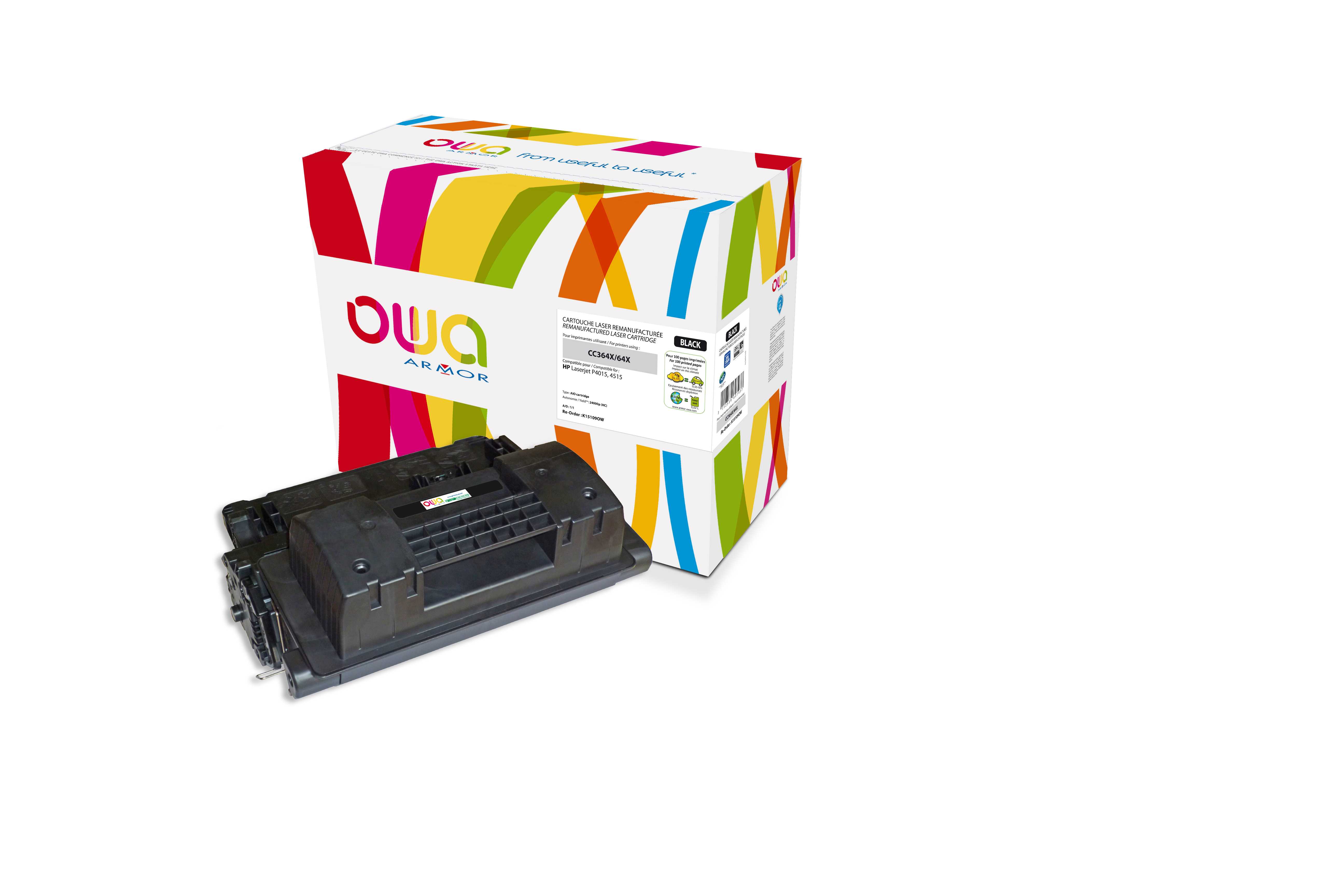 OWA Armor toner kompatibilní s HP LJ P4015, CC364X, 24000st, černá/black