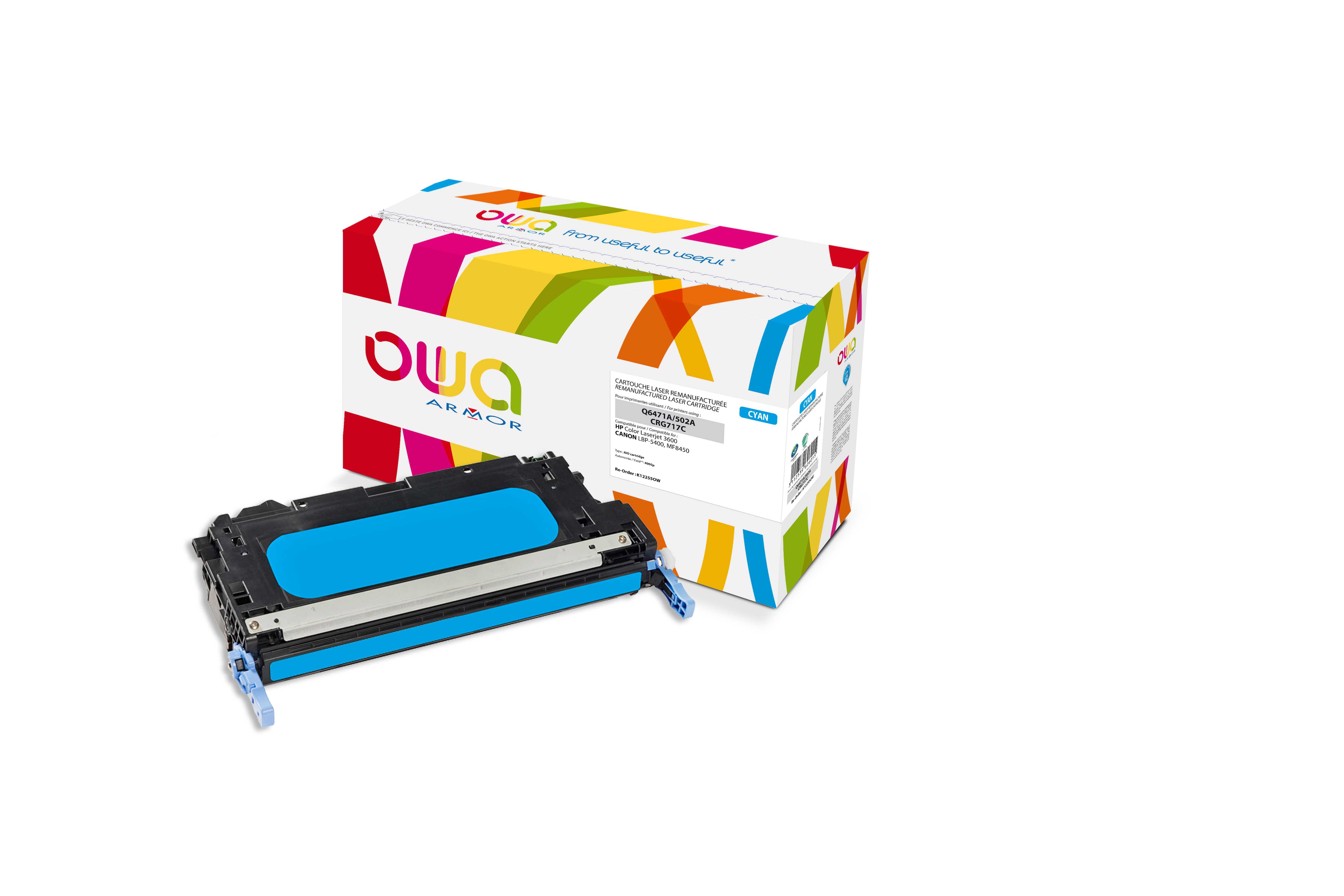 OWA Armor toner kompatibilní s HP Q6471A, 4000st, modrá/cyan