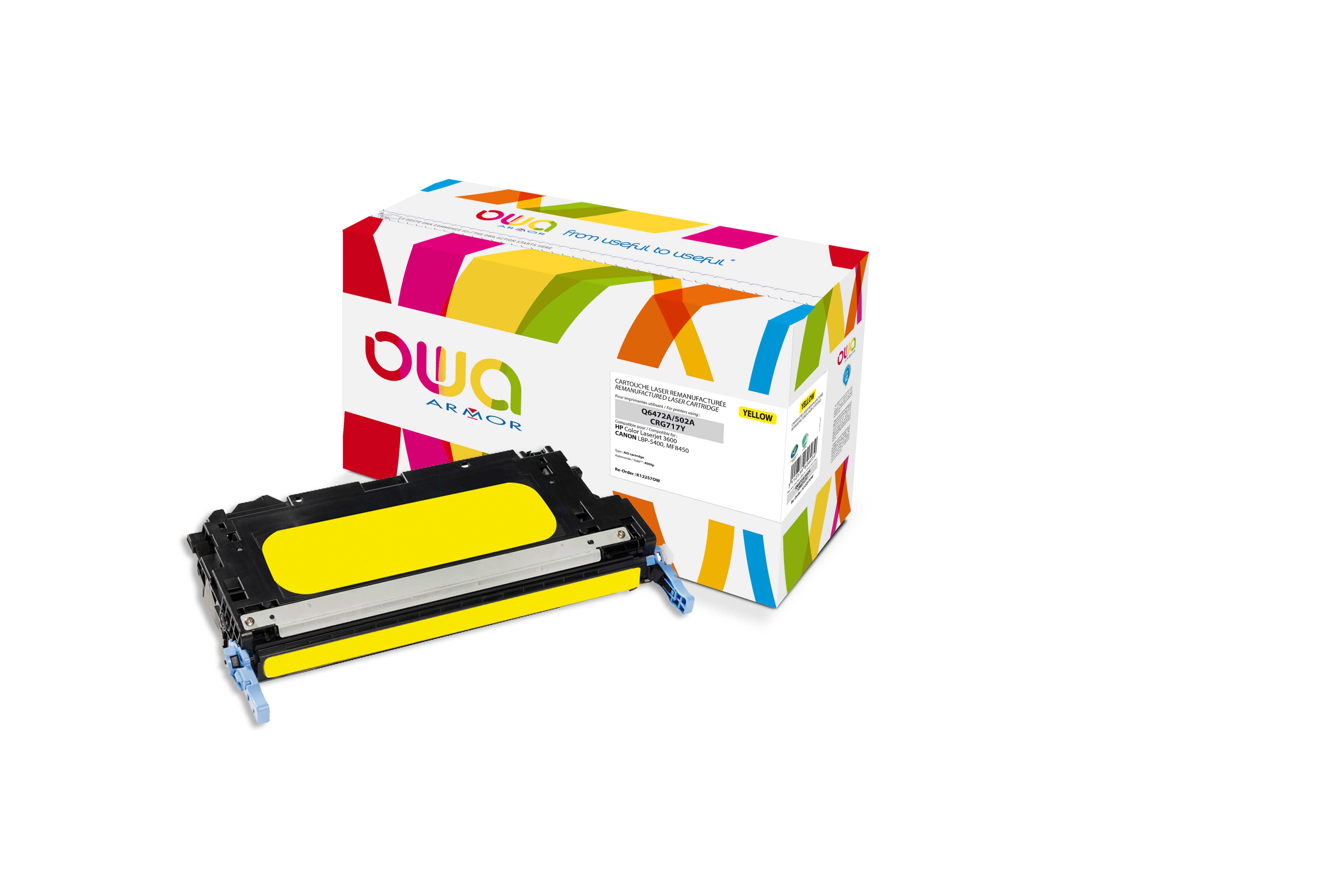 OWA Armor toner kompatibilní s HP Q6472A, 4000st, žlutá/yellow