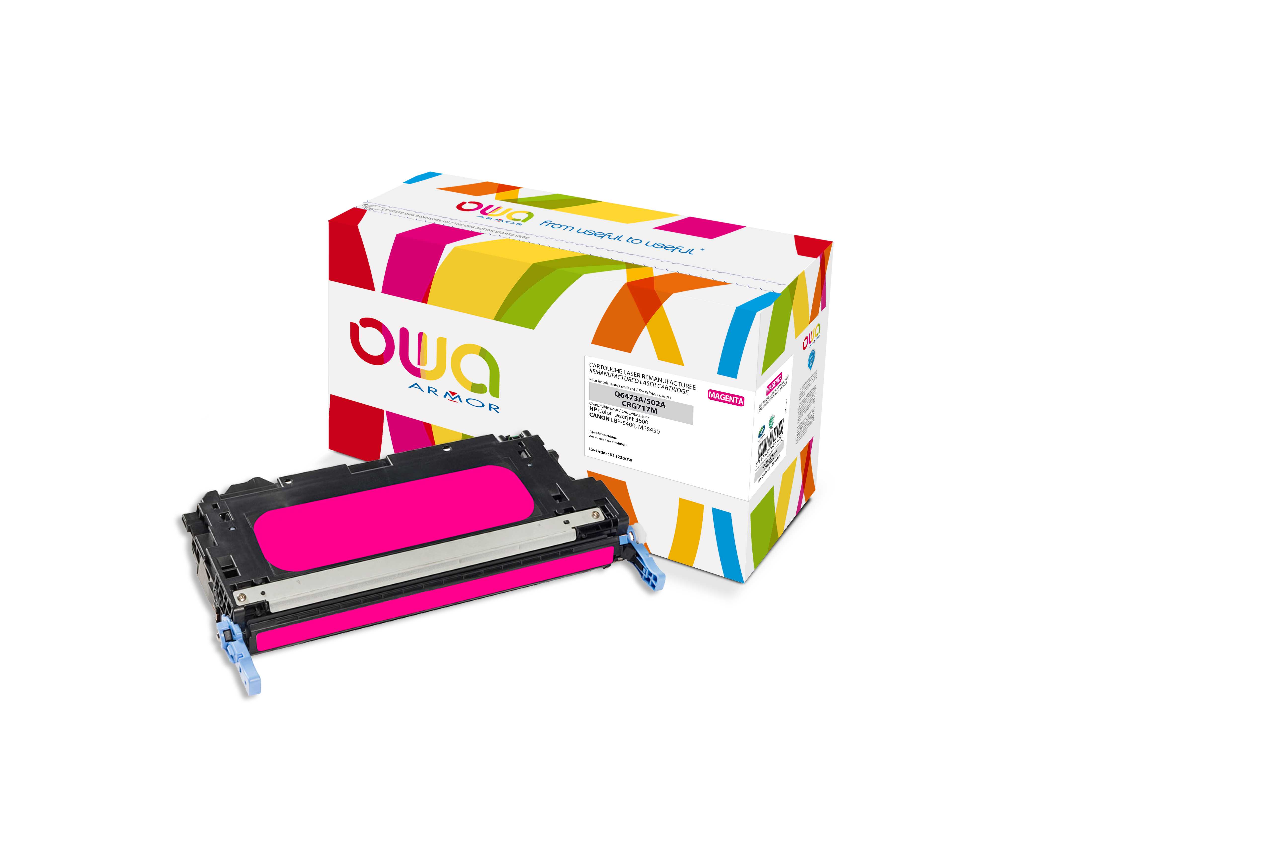 OWA Armor toner kompatibilní s HP Q6473A, 4000st, červená/magenta
