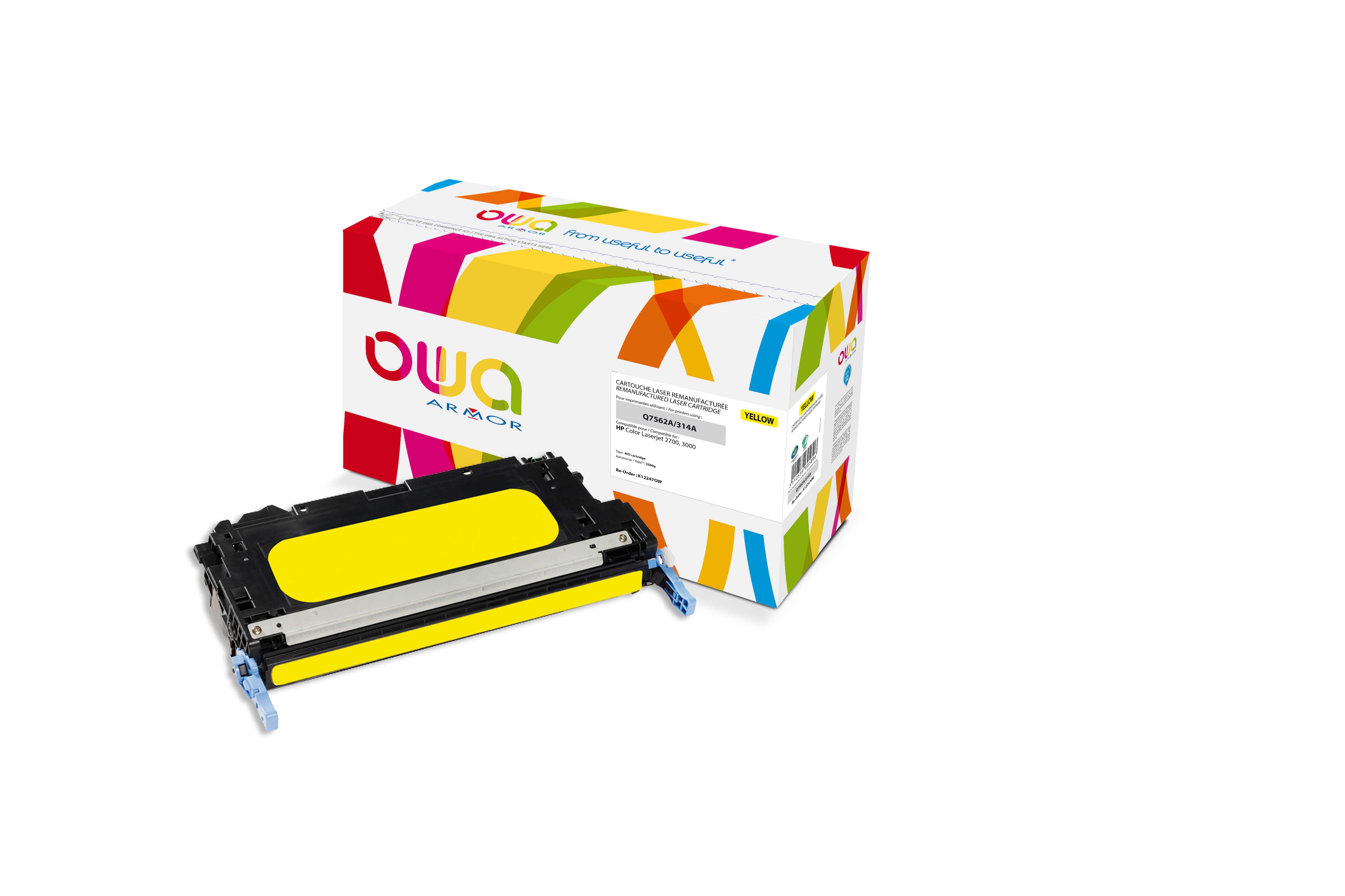 OWA Armor toner kompatibilní s HP Q7562A, 3500st, žlutá/yellow