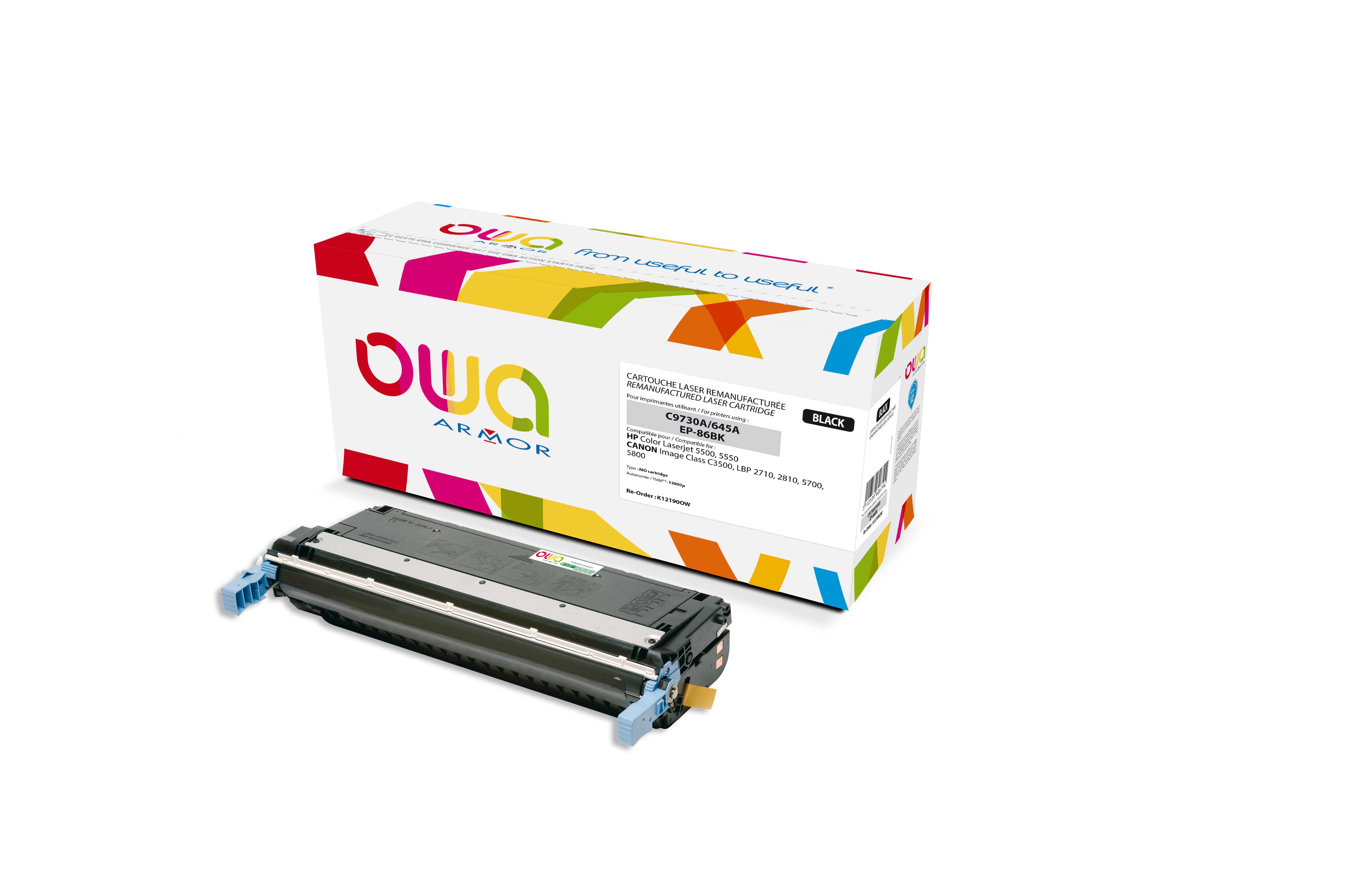 OWA Armor toner kompatibilní s HP C9730A, 13000st, černá/black