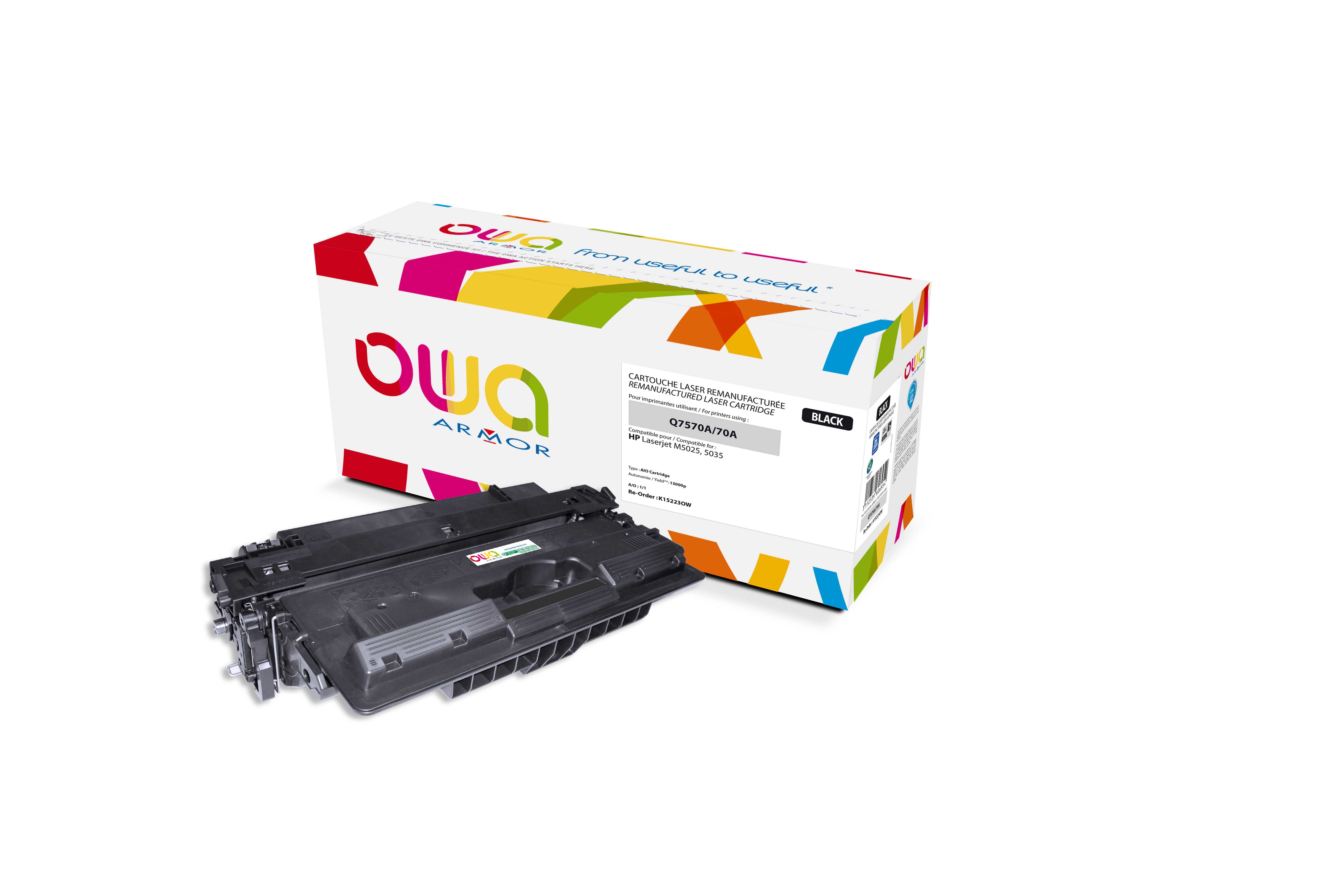 OWA Armor toner kompatibilní s HP LJ M5025, Q7570A, 15000st, černá/black